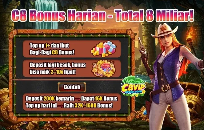 C8 Bonus Harian - Total 8 Miliar!